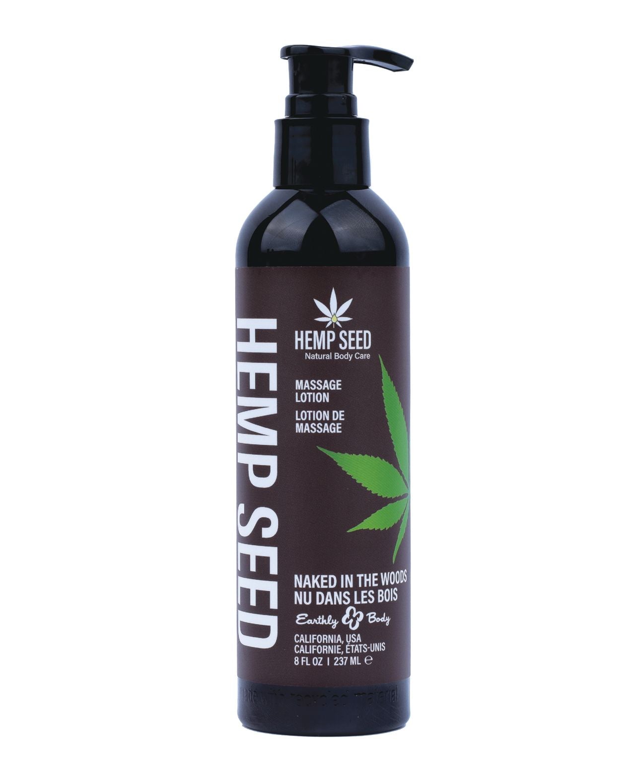 Earthly Body Hemp Seed Massage Lotion - 8 oz Naked in the Woods